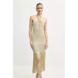 Simona Corsellini rochie culoarea auriu, midi, mulată, P25CPABO04 imagine