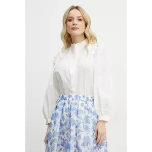 Weekend Max Mara camasa din bumbac femei, culoarea alb, regular, 2515111111600 imagine