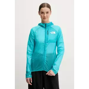 The North Face windbreaker Windstream culoarea turcoaz, NF0A87HF6IB1 imagine