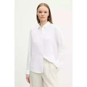 Abercrombie & Fitch camasa de in femei, culoarea bej, cu guler clasic, relaxed, KI140-5554 imagine