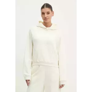 Reebok Classic hanorac de bumbac femei, culoarea bej, cu glugă, neted, 100214102 imagine