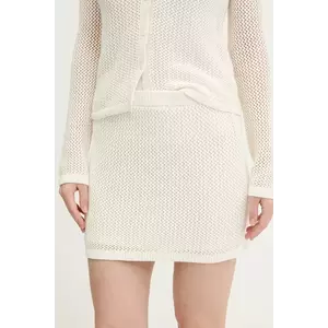 Abercrombie & Fitch fusta din bumbac culoarea bej, mini, creion, KI143-5075 imagine