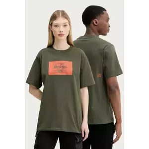 Herschel tricou din bumbac culoarea verde, cu imprimeu, 50548-01572 imagine