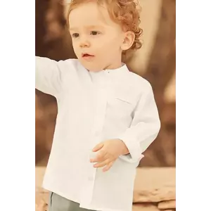 Tartine et Chocolat cămașă de in pentru bebeluși culoarea alb, CA12051 imagine