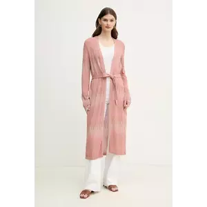 OUI cardigan femei, culoarea roz, light, 92115 imagine