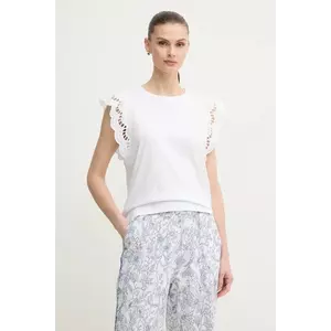 Pepe Jeans tricou din bumbac VIC femei, culoarea alb, PL506067 imagine