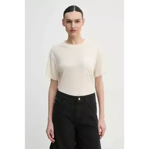 Marc O'Polo tricou femei, culoarea bej, 503202851049 imagine