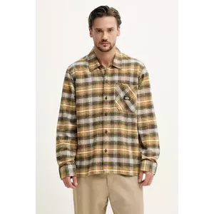 Dickies camasa din bumbac barbati, culoarea galben, cu guler clasic, regular, DK0A8653K411 imagine
