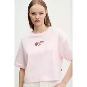 Converse tricou din bumbac femei, culoarea roz, 10028306-A03 imagine