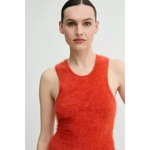 Nanushka vesta de casmir BIANKA femei, culoarea portocaliu, NW25RSTP10422 imagine