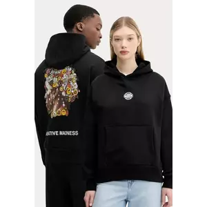 Barrow hanorac de bumbac culoarea negru, cu glugă, cu imprimeu, S5BWUAHS158 imagine