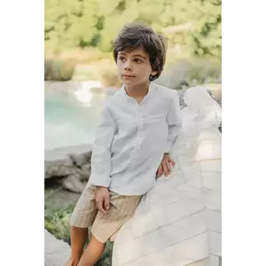 Tartine et Chocolat cămașă de in pentru copii culoarea alb, CA12013 imagine