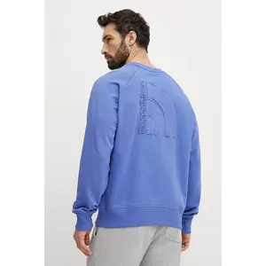 The North Face hanorac de bumbac Relaxed barbati, culoarea violet, cu imprimeu, NF0A8C366IF1 imagine
