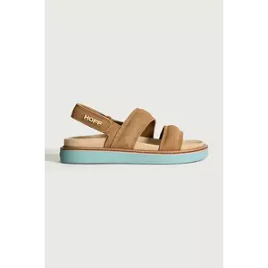 Hoff sandale din piele intoarsa ROAD MARRON femei, culoarea maro, 12512001 ROAD imagine
