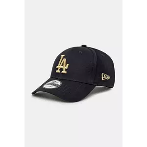 New Era șapcă de baseball din bumbac culoarea albastru marin, neted, 60595193 imagine