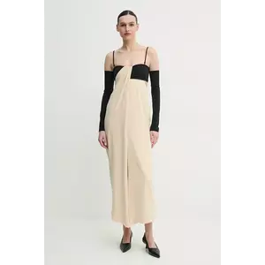 Nanushka rochie SELLY culoarea bej, maxi, mulată, NW25RSDR04511 imagine