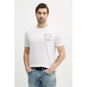 Paul&Shark tricou barbati, culoarea alb, cu imprimeu, 25411075 imagine