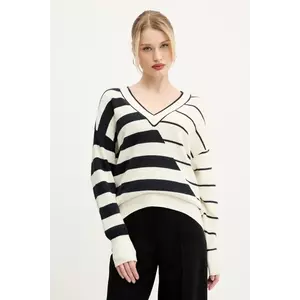 Desigual pulover de bumbac ESTOCOLMO femei, culoarea bej, light, 25SWJF02 imagine