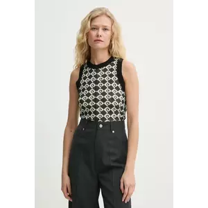 Nanushka top DENALIE culoarea negru, NW25RSTP15699 imagine