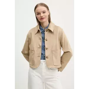 Abercrombie & Fitch geaca culoarea bej, de tranzitie, oversize, KI144-5055 imagine