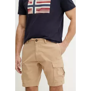 Napapijri pantaloni scurti din bumbac N-Deline barbati, culoarea bej, NP0A4HOTN1Q1 imagine