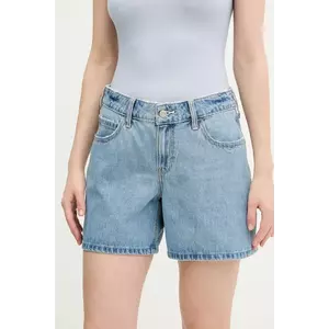 Hollister Co. pantaloni scurti din bumbac femei, neted, medium waist, KI349-5096 imagine