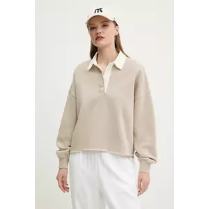 Abercrombie & Fitch bluza femei, culoarea bej, neted, KI152-5113 imagine