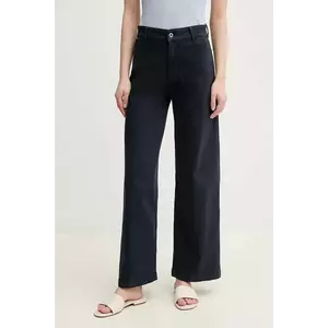 Pepe Jeans jeansi HIGH RISE WIDE CROP TANIA femei high waist, PL211801 imagine