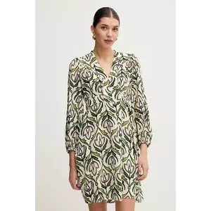 Weekend Max Mara rochie de matase culoarea bej, mini, evazată, 2515221061600 imagine