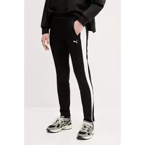 Puma pantaloni de trening femei, culoarea negru, modelator, 629798 imagine