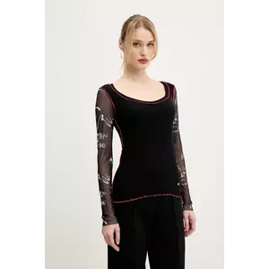 Desigual bluza MARTINA femei, culoarea negru, modelator, 25SWTKAJ imagine