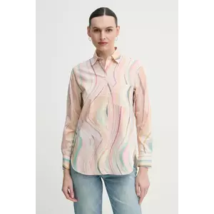 PS Paul Smith camasa din bumbac femei, culoarea roz, cu guler clasic, regular, W2R.331B.P31281 imagine