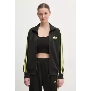 adidas Originals bluza Firebird femei, culoarea negru, cu imprimeu, JP2296 imagine