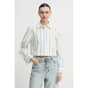 Day Birger et Mikkelsen camasa din bumbac Issa femei, culoarea bej, cu guler clasic, regular, DAY65243695 imagine