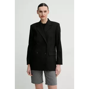 2NDDAY sacou Herman culoarea negru, cu doua randuri de nasturi, neted, 2251115120 imagine