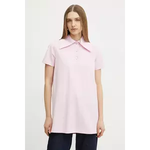 Patou rochie din bumbac culoarea roz, mini, dreaptă, JE1439975 imagine