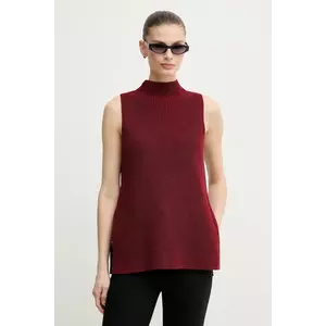 Pedro del Hierro vesta femei, culoarea bordo, cu turtleneck, 5509062 imagine