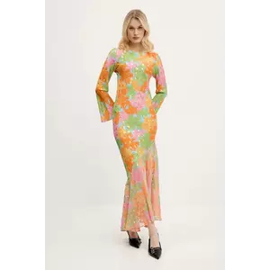 Never Fully Dressed rochie culoarea portocaliu, maxi, dreaptă, NFDDR1856 imagine