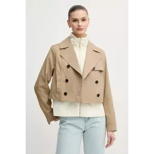 MACKAGE trenci scurt culoarea bej, de tranzitie, cu doua randuri de nasturi, ALINE.CO imagine