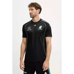adidas tricou x Mercedes barbati, culoarea negru, modelator, JX8245 imagine