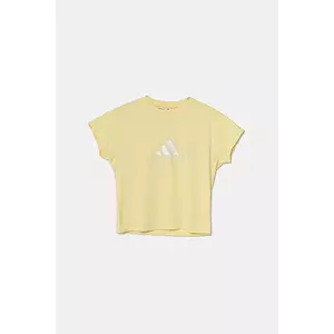 adidas tricou copii culoarea galben, JC7447 imagine
