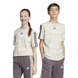 adidas tricou de bumbac pentru copii culoarea bej, modelator, JC7491 imagine