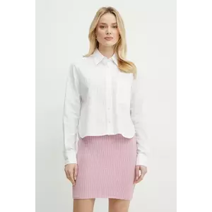 BOSS camasa femei, culoarea roz, cu guler clasic, regular, 50538404 imagine