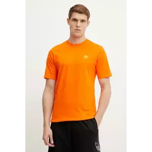 adidas Originals tricou din bumbac Trefoil barbati, culoarea portocaliu, neted, JC9995 imagine