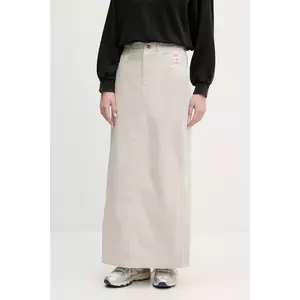 adidas Originals fustă din bumbac AOP MAXI SKIRT culoarea bej, maxi, drept, JC8854 imagine