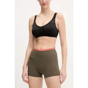 P.E Nation pantaloni scurti Vita femei, culoarea verde, cu imprimeu, high waist, 243S432 imagine