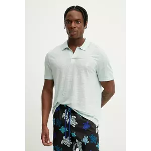 Vilebrequin polo din in PYRAMID culoarea verde, neted, PYRE9O00 imagine