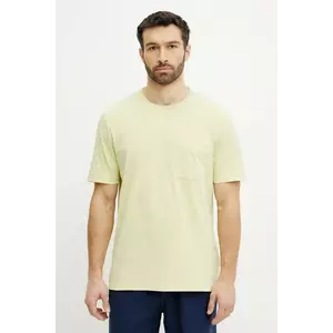 Vilebrequin tricou din bumbac TITAN barbati, culoarea galben, neted, TTNCP103 imagine