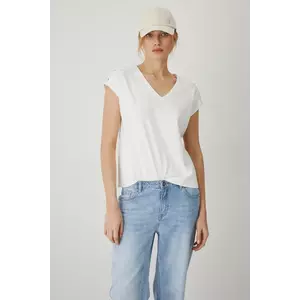 Medicine tricou din in culoarea bej imagine