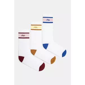 Drôle de Monsieur sosete La Chaussette Drule Rayee 3-pack barbati, culoarea alb, G-SK118-CO024-MC imagine